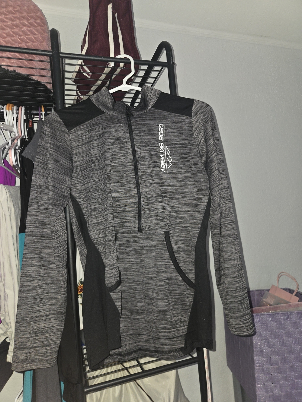 Champion Gray and Black Half-Zip Utility Jacket Womens Size Small